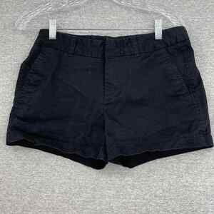 Khakis by Gap Shorts Womens 2 Black City 3" Mid Rise Flat Front Chino Stretch